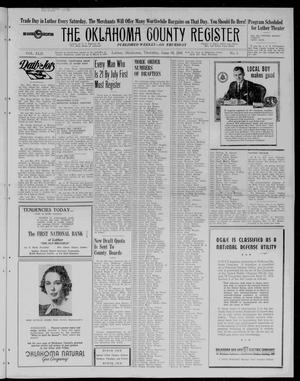 The Oklahoma County Register (Luther, Okla.), Vol. 42, No. 1, Ed. 1 Thursday, June 19, 1941
