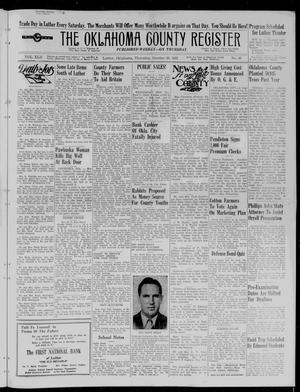 The Oklahoma County Register (Luther, Okla.), Vol. 42, No. 20, Ed. 1 Thursday, October 30, 1941