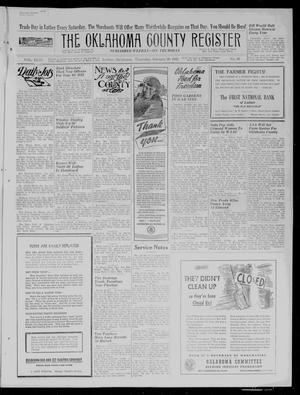Primary view of object titled 'The Oklahoma County Register (Luther, Okla.), Vol. 43, No. 33, Ed. 1 Thursday, January 28, 1943'.