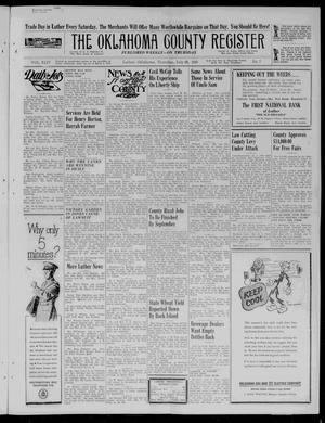 The Oklahoma County Register (Luther, Okla.), Vol. 44, No. 7, Ed. 1 Thursday, July 29, 1943