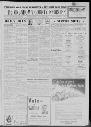 Primary view of object titled 'The Oklahoma County Register (Oklahoma City, Okla.), Vol. 45, No. 42, Ed. 1 Thursday, March 29, 1945'.