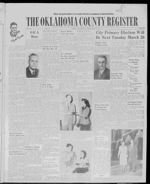 Primary view of object titled 'The Oklahoma County Register (Oklahoma City, Okla.), Vol. 51, No. 38, Ed. 1 Thursday, March 15, 1951'.