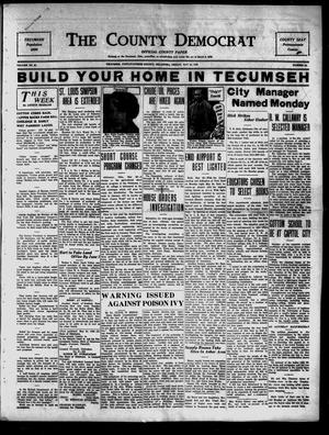 Primary view of object titled 'The County Democrat (Tecumseh, Okla.), Vol. 35, No. 33, Ed. 1 Friday, May 24, 1929'.
