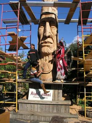 Workers on Totem Pole Carving