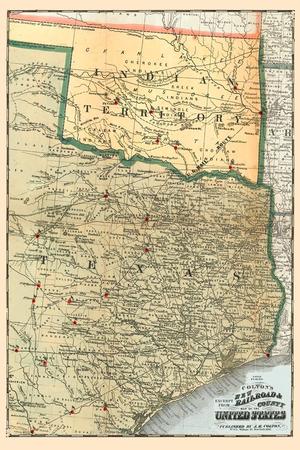 Primary view of object titled 'Map of Indian Territory and Parts of Texas'.
