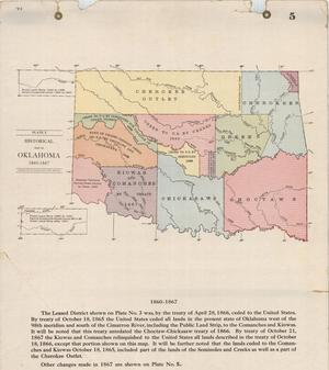 1860-1867 Historical Map of Oklahoma