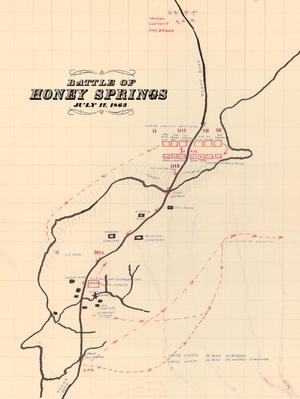 Battle of Honey Springs Map