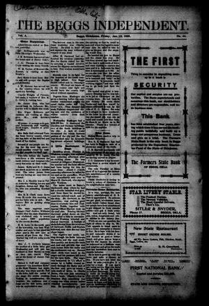 The Beggs Independent. (Beggs, Okla.), Vol. 3, No. 44, Ed. 1 Friday, January 15, 1909