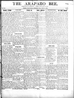 The Arapaho Bee. (Arapaho, Okla.), Vol. 21, No. 14, Ed. 1 Friday, March 28, 1913