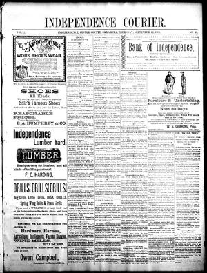 Independence Courier. (Independence, Okla.), Vol. 2, No. 10, Ed. 1 Thursday, September 12, 1901