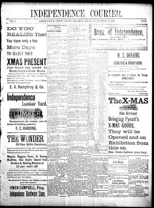 Independence Courier. (Independence, Okla.), Vol. 2, No. 23, Ed. 1 Thursday, December 12, 1901