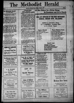 The Methodist Herald (Broken Bow, Okla.), Vol. 1, No. 1, Ed. 1 Saturday, February 5, 1921