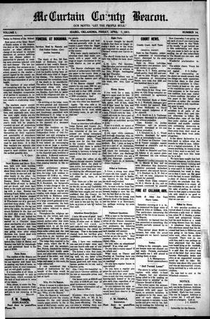 McCurtain County Beacon. (Idabel, Okla.), Vol. 1, No. 14, Ed. 1 Friday, April 7, 1911