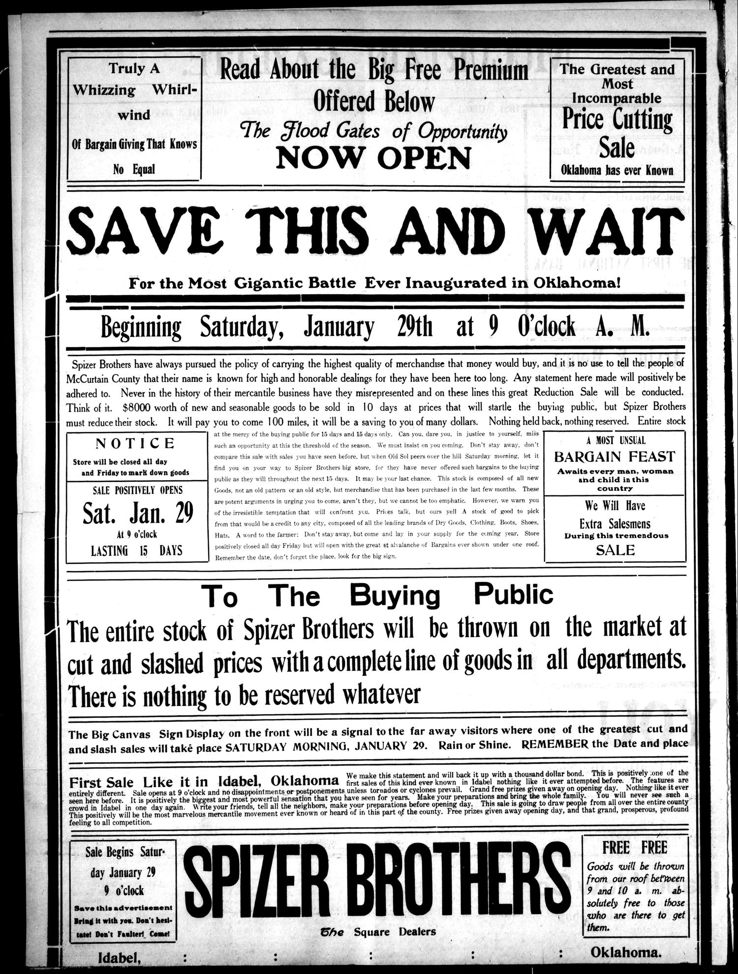 McCurtain Gazette. (Idabel, Okla.), Vol. 5, No. 14, Ed. 1 Friday, January 21, 1910
                                                
                                                    [Sequence #]: 2 of 4
                                                