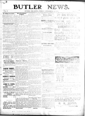 Butler News. (Butler, Okla.), Vol. 1, No. 39, Ed. 1 Friday, September 23, 1904