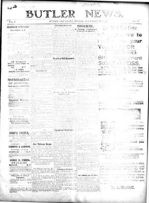 Butler News. (Butler, Okla.), Vol. 1, No. 18, Ed. 1 Friday, November 25, 1904