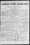 Newspaper: Albion Union Advocate (Albion, Okla.), Vol. 1, No. 34, Ed. 1 Friday, …