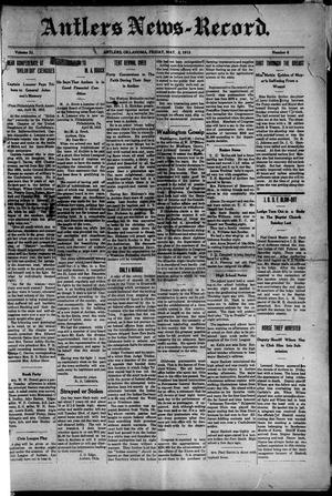 Antlers News-Record. (Antlers, Okla.), Vol. 11, No. 6, Ed. 1 Friday, May 2, 1913