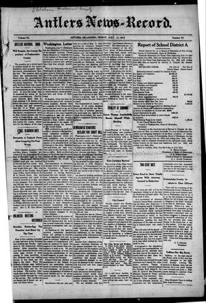 Antlers News-Record. (Antlers, Okla.), Vol. 11, No. 16, Ed. 1 Friday, July 11, 1913