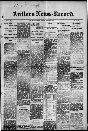 Antlers News-Record. (Antlers, Okla.), Vol. 11, No. 22, Ed. 1 Friday, August 22, 1913