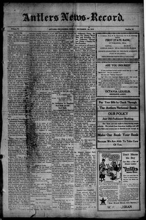 Antlers News-Record. (Antlers, Okla.), Vol. 11, No. 40, Ed. 1 Friday, December 26, 1913