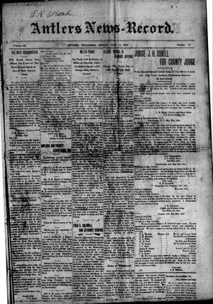 Antlers News-Record. (Antlers, Okla.), Vol. 12, No. 17, Ed. 1 Friday, July 17, 1914