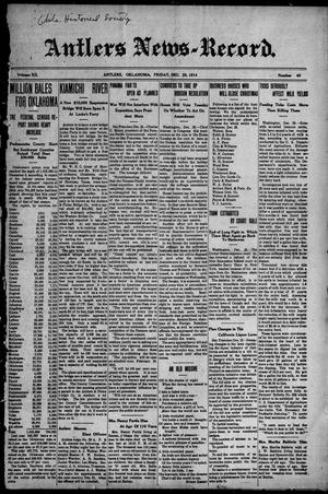 Antlers News-Record. (Antlers, Okla.), Vol. 12, No. 40, Ed. 1 Friday, December 25, 1914