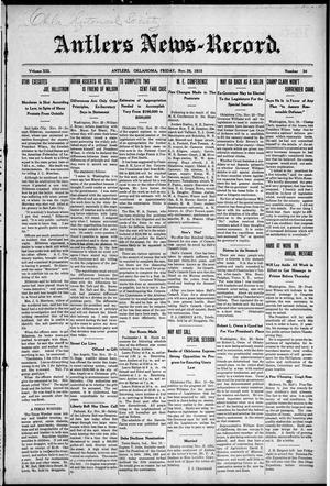 Antlers News-Record. (Antlers, Okla.), Vol. 13, No. 36, Ed. 1 Friday, November 26, 1915