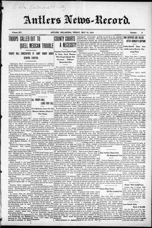 Antlers News-Record. (Antlers, Okla.), Vol. 14, No. 8, Ed. 1 Friday, May 12, 1916