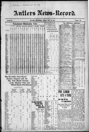 Antlers News-Record. (Antlers, Okla.), Vol. 14, No. 36, Ed. 1 Friday, November 24, 1916