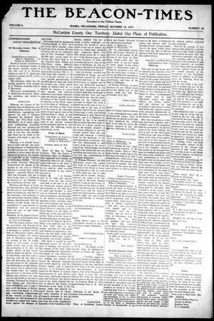 The Beacon-Times (Idabel, Okla.), Vol. 2, No. 18, Ed. 1 Friday, October 13, 1911