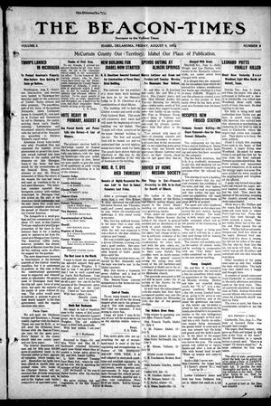 The Beacon-Times (Idabel, Okla.), Vol. 3, No. 9, Ed. 1 Friday, August 9, 1912