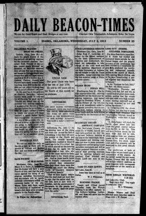 Daily Beacon-Times (Idabel, Okla.), Vol. 1, No. 24, Ed. 1 Wednesday, July 2, 1913