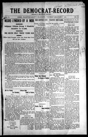 The Democrat-Record (Idabel, Okla.), Vol. 4, No. 70, Ed. 1 Thursday, December 7, 1911