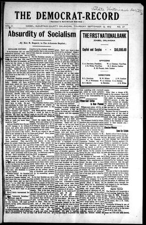 The Democrat-Record (Idabel, Okla.), Vol. 5, No. 27, Ed. 1 Thursday, September 12, 1912