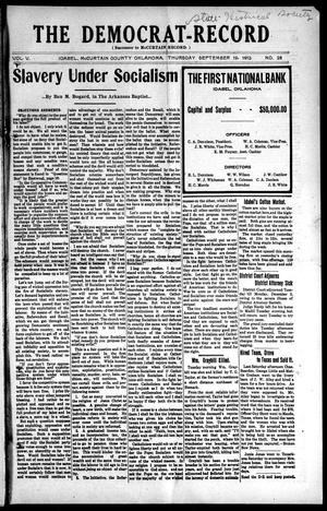 The Democrat-Record (Idabel, Okla.), Vol. 5, No. 28, Ed. 1 Thursday, September 19, 1912