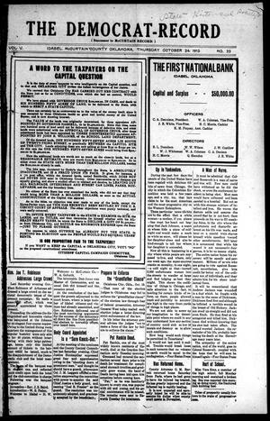 The Democrat-Record (Idabel, Okla.), Vol. 5, No. 33, Ed. 1 Thursday, October 24, 1912