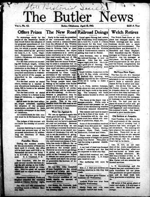 The Butler News (Butler, Okla.), Vol. 1, No. 43, Ed. 1 Friday, April 15, 1910