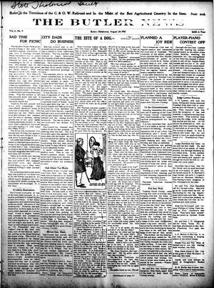 The Butler News (Butler, Okla.), Vol. 2, No. 9, Ed. 1 Friday, August 26, 1910