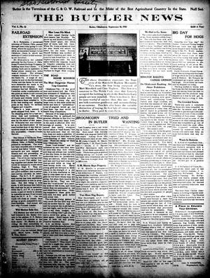 The Butler News (Butler, Okla.), Vol. 2, No. 12, Ed. 1 Friday, September 16, 1910