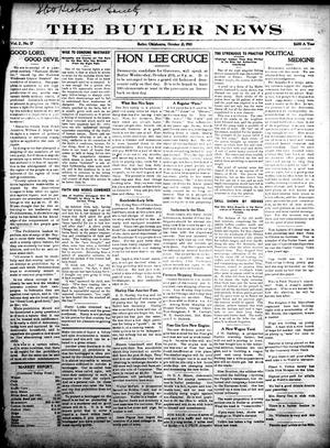 The Butler News (Butler, Okla.), Vol. 2, No. 17, Ed. 1 Friday, October 21, 1910