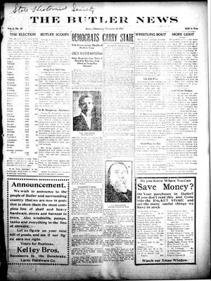 The Butler News (Butler, Okla.), Vol. 2, No. 20, Ed. 1 Friday, November 11, 1910