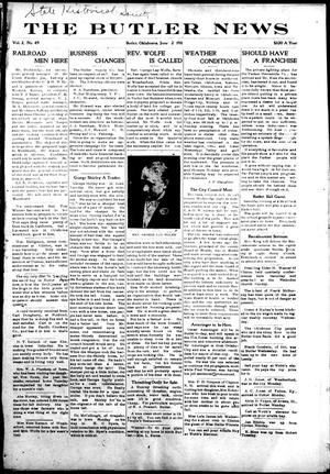 The Butler News (Butler, Okla.), Vol. 2, No. 49, Ed. 1 Friday, June 2, 1911