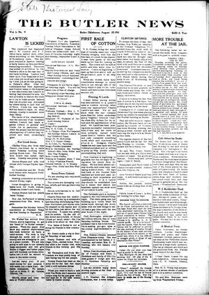 The Butler News (Butler, Okla.), Vol. 3, No. 9, Ed. 1 Friday, August 25, 1911