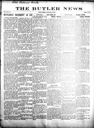 The Butler News (Butler, Okla.), Vol. 3, No. 13, Ed. 1 Friday, September 22, 1911