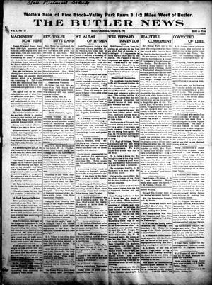 The Butler News (Butler, Okla.), Vol. 3, No. 15, Ed. 1 Friday, October 6, 1911