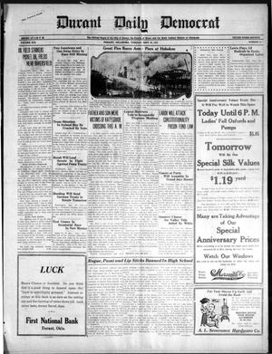 Primary view of object titled 'Durant Daily Democrat (Durant, Okla.), Vol. 19, No. 13, Ed. 1 Tuesday, September 20, 1921'.