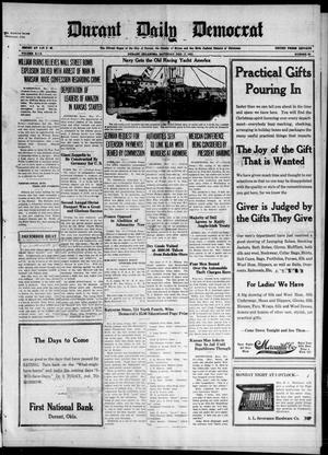 Primary view of object titled 'Durant Daily Democrat (Durant, Okla.), Vol. 19, No. 88, Ed. 1 Saturday, December 17, 1921'.