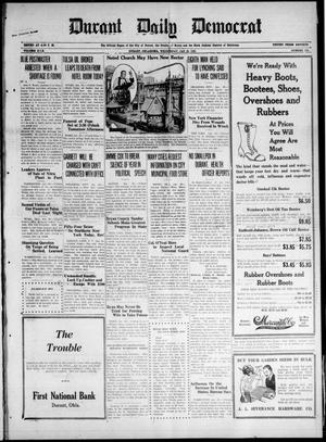 Primary view of object titled 'Durant Daily Democrat (Durant, Okla.), Vol. 19, No. 120, Ed. 1 Wednesday, January 25, 1922'.