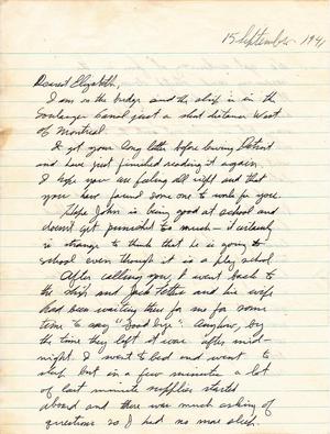 Handwritten Letter from Kirkpatrick